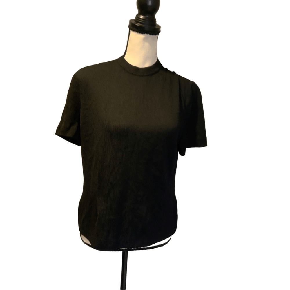 St. John Black Santana Knit Shell Size S